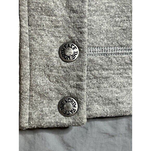 North Face Re-Source Snap Long Hoodie Jacket Medium Gray Women's - Picture 13 of 15